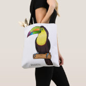 ケール州のツウカンの鳥の漫画イラストレーション トートバッグ (クローズアップ)