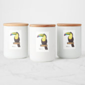 ケール州のツウカンの鳥の漫画イラストレーション フードラベル (ボトル)