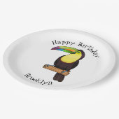 ケール州のツウカンの鳥の漫画イラストレーション ペーパープレート (アングル)