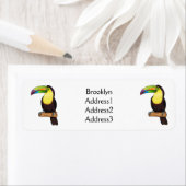 ケール州のツウカンの鳥の漫画イラストレーション ラベル (インサイチュ)