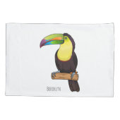 ケール州のツウカンの鳥の漫画イラストレーション 枕カバー (裏面)