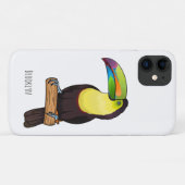 ケール州のツウカンの鳥の漫画イラストレーション Case-Mate iPhoneケース (裏面(横))
