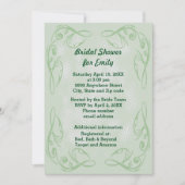 ケール抽象芸術スワール縁どブライダルシャワー招待状 招待状 (正面)