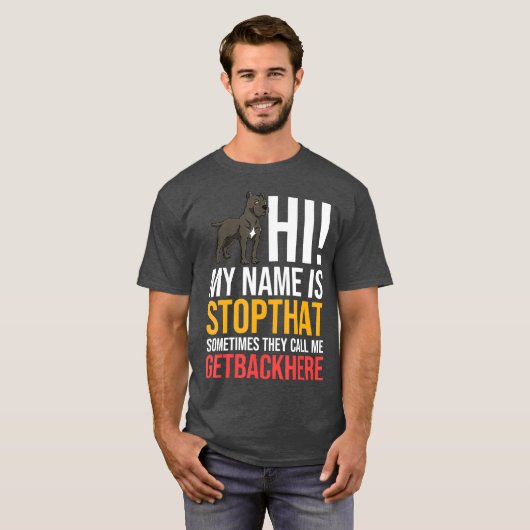 ケーンコルソ 犬の子犬の飼い主 愛好家 Tシャツ (正面フル)