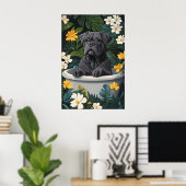 ケーン・コルソの風呂場ポスター, 面白い犬のポスター ポスター (ホームオフィス)