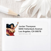 ケ疑問に思ープを着た女性 ラベル (インサイチュ)