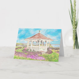 ケ絵を描ープタラの白ガゼボあいさつカード カード