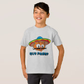ケ パサ セニョール ガト™ カートゥーン マスタッシュ ネコ Tシャツ (正面フル)