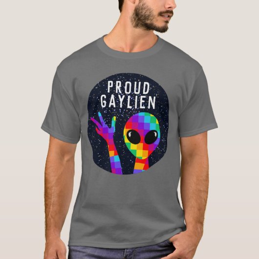ゲおもしろいイ誇りを持ったリアンLGBTQ+プライド Tシャツ (正面)
