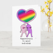 ゲイおばさん&マザリーニバーサリーレインボキャッツ カード (黄色い花)