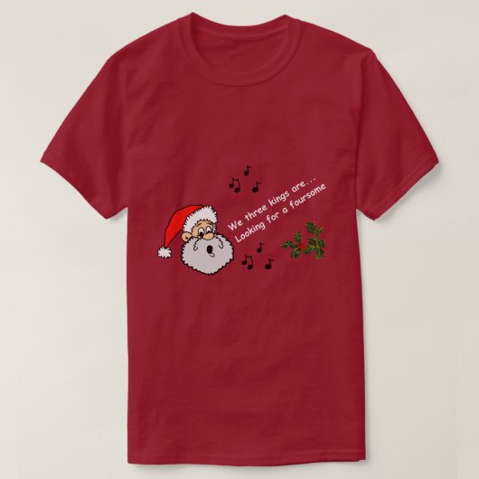 ゲイおもしろいのクリスマス我々三人の王がLGBTQを見る Tシャツ (デザイン正面)