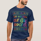 ゲイおもしろいクリスマスLGBドン我々は今ゲイ Tシャツ (正面)