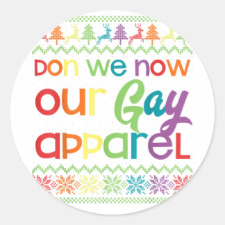ゲイおもしろいクリスマスLGBTドンWe Now Ourゲイ ラウンドシール