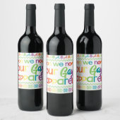 ゲイおもしろいクリスマスLGBTドンWe Now Ourゲイ ワインラベル (ボトル)
