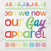 ゲイおもしろいクリスマスLGBTドンWe Now Ourゲイ ワインラベル (シングルラベル)