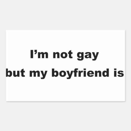 ゲイおもしろいスローガン！ 長方形シール (正面)