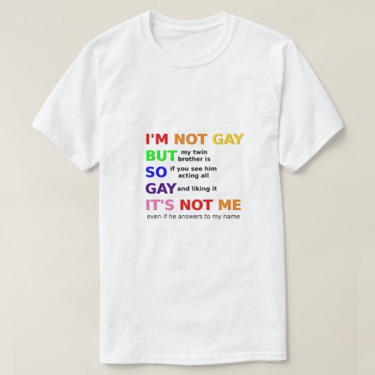 ゲイおもしろいLGBTQことわざゲイギフトアイディアブラックレインボー Tシャツ (デザイン正面)