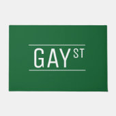 ゲイお洒落通りサインプライド同性愛者LGBTIQパーティー ドアマット (正面)