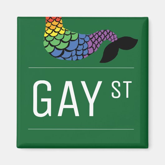 ゲイお洒落通りサインプライド同性愛者LGBTIQパーティー マグネット (正面)