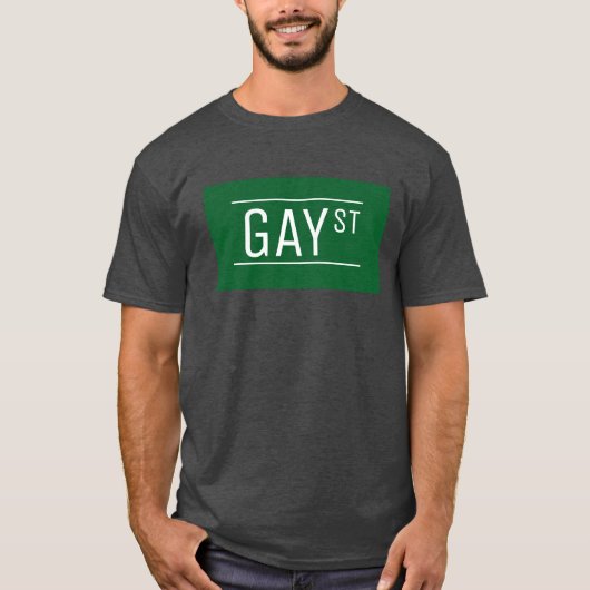 ゲイお洒落通りサインプライド同性愛者LGBTIQパーティー Tシャツ (正面)