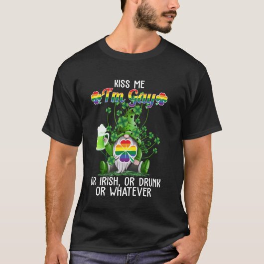 ゲイかイリッシュか酔っ払いかその他大勢 Tシャツ (正面)