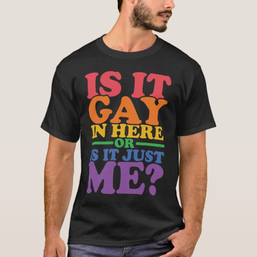 ゲイか私だけか – ゲイプライド Tシャツ (正面)