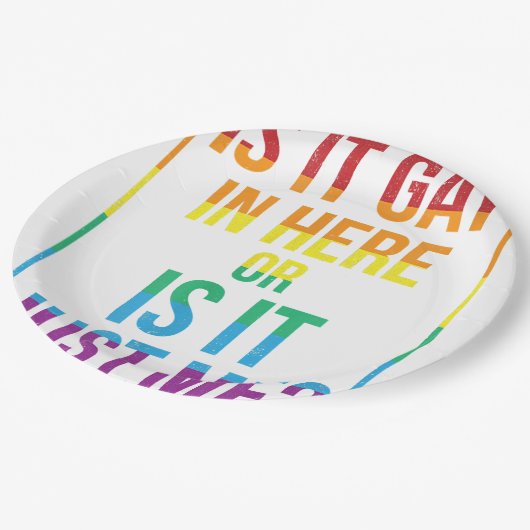 ゲイか私のLGBTゲイギフトか ペーパープレート (アングル)