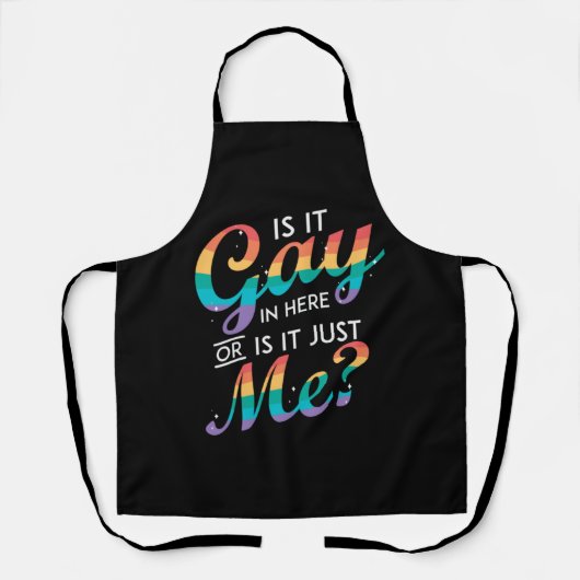 ゲイか私のLGBTレインボーセントか エプロン (正面)