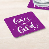 ゲイが良い スクエアペーパーコースター (アングル)