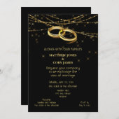 ゲイきらめく灯及び金ゴールド結婚リングや輪 (正面/裏面)