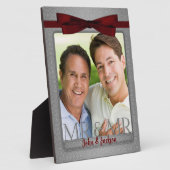 ゲイさん結婚の銀写真 フォトプラーク (側面)