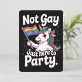 ゲイじゃないけどパーティーに来ただけ LGBTQ ゲイプライド アライ 招待状 (スタンド正面)