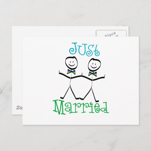 ゲイたった今結婚しました 案内ポストカード (正面/裏面)