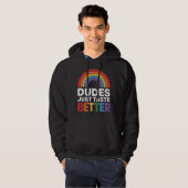 ゲイだっておいしい Funny Gay Rainbow LGBTQ パーカ (正面フル)