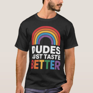 ゲイだっておいしい Funny Gay Rainbow LGBTQ Tシャツ