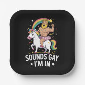 ゲイだなんて聞こえるけど私は参加する ペーパープレート (正面)