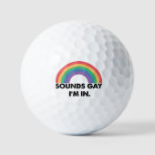 ゲイっぽいから参加 Rainbow Pride 引用 ゴルフボール (正面)