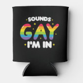 ゲイっぽい音がしたら入ってるよ 面白いLGBTプライド 缶クーラー (正面)