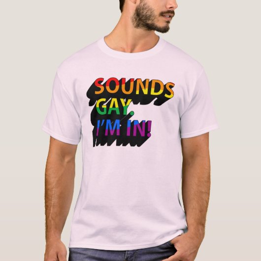 ゲイっぽい音がしたら入りたい Tシャツ (正面)