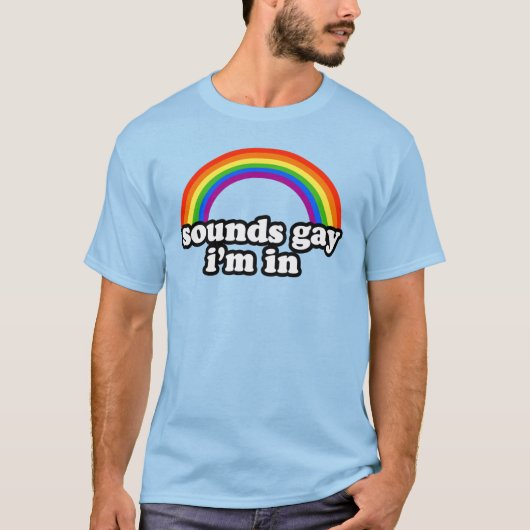 ゲイっぽい音がしたら参加します Tシャツ (正面)