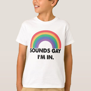 ゲイっぽい音がしたら参加しよう レインボープライド月間 LGBTQ+ Pride Month Tシャツ