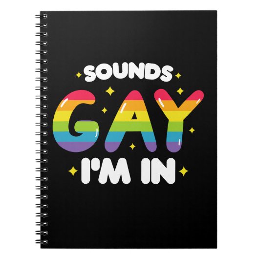 ゲイっぽい音がする 入っちゃうよ 面白いLGBTプライド ノートブック (正面)