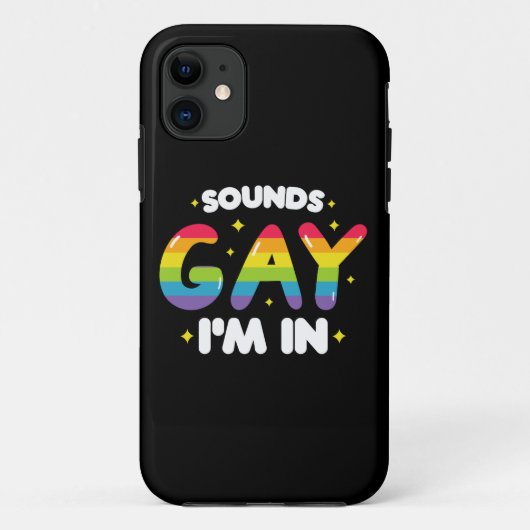 ゲイっぽい音がする 入っちゃう おもしろLGBTプライド Case-Mate iPhoneケース (裏面)