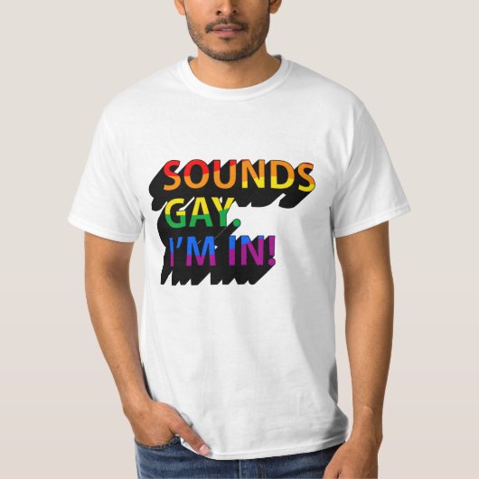 ゲイっぽい音がする 参加する Tシャツ (正面)