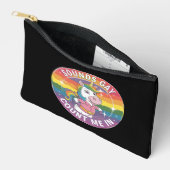ゲイっぽい音がする？私もだよ ユニコーン レインボー LGBTQ アクセサリーポーチ (見開き)