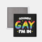 ゲイっぽい？いいよ LGBT Pride マグネット (正面/裏面)