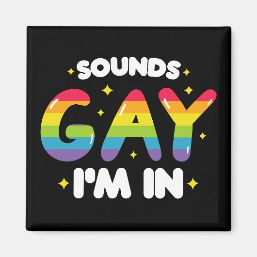 ゲイっぽい？いいよ LGBT Pride マグネット (正面)
