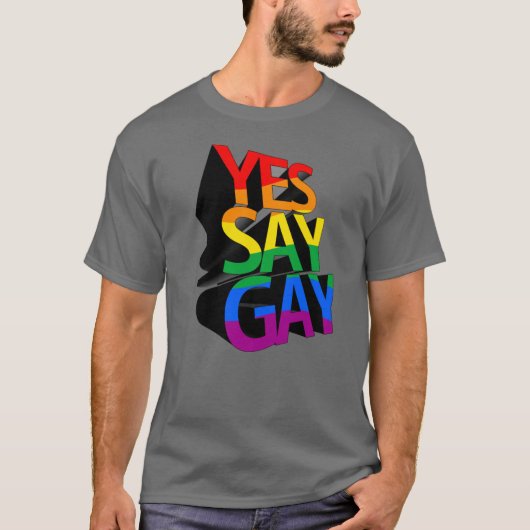 ゲイであることを肯定しよう Tシャツ (正面)