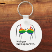 ゲイではなくサポートBRA -.png キーホルダー (正面)