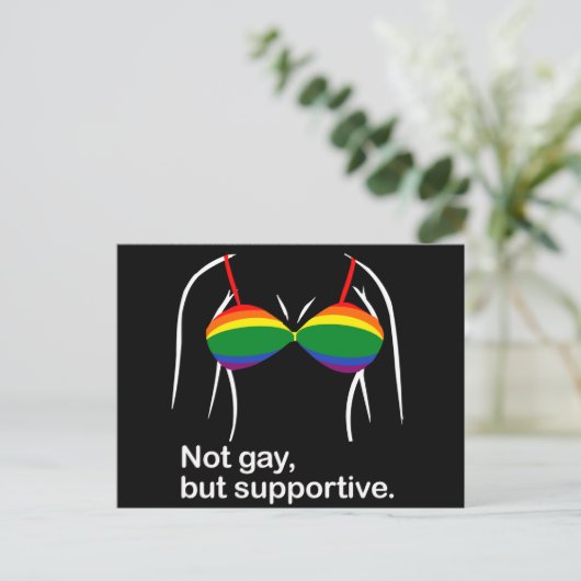 ゲイではなく支持的なブラ.png ポストカード (スタンド正面)